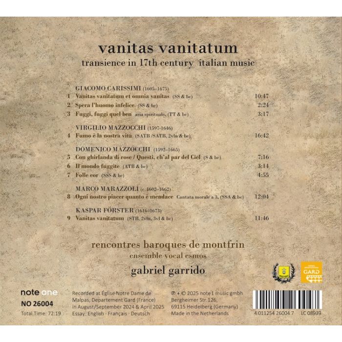 Vanitas Vanitatum - Transcience in 17th century italian music - slide-1