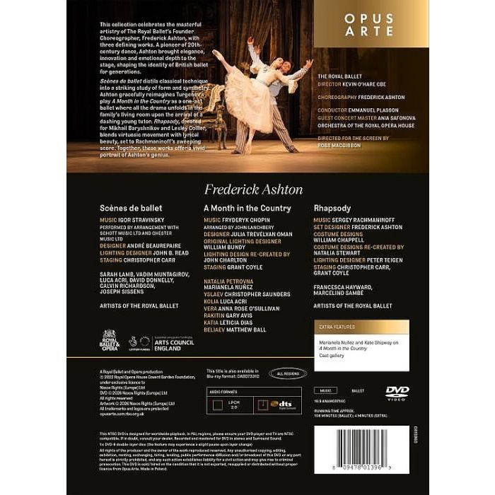 Ashton: Scènes de ballet; A Month in the Country; Rhapsody (DVD) - slide-1