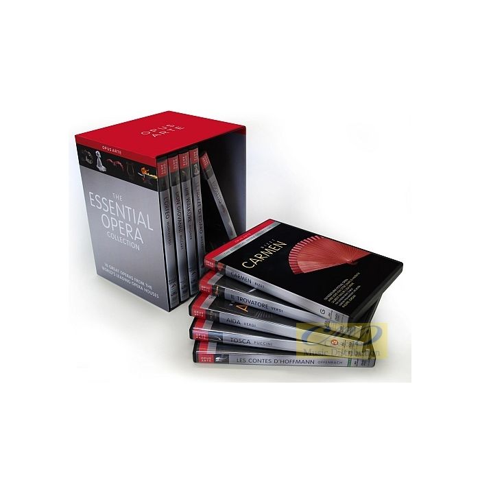 Essential Opera Collection - box 10 DVD - Bizet: Carmen, Wagner: The Valkyrie, Mozart: Don Giovanni, Verdi: Il Trovatore,Mozart: Le nozze di Figaro, Offenbach: Les contes d'Hoffman, Monteverdi: L'Orfeo, Verdi: Rigoletto, Puccini: Tosca