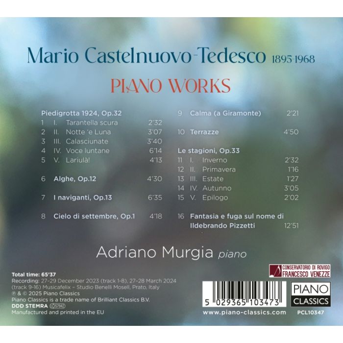 Castelnuovo-Tedesco: Piano Works - slide-1