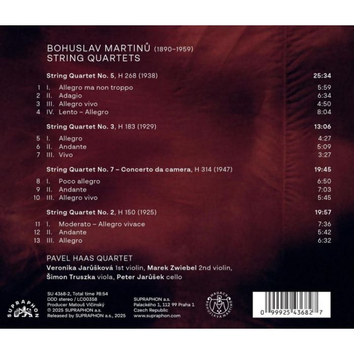 Martinu: String Quartets 2–3–5–7 - slide-1