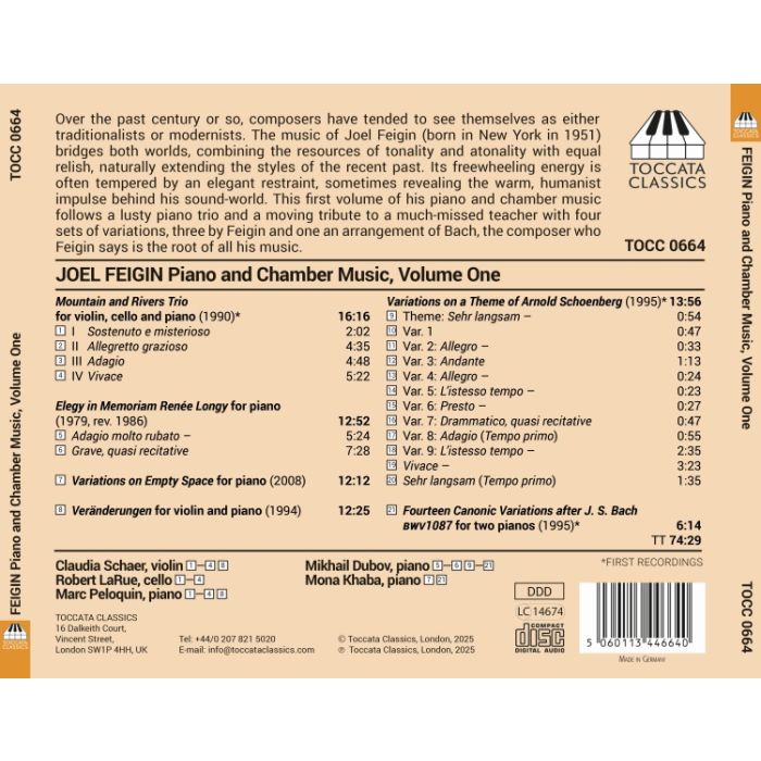 Feigin: Piano and Chamber Music Vol. 1 - slide-1