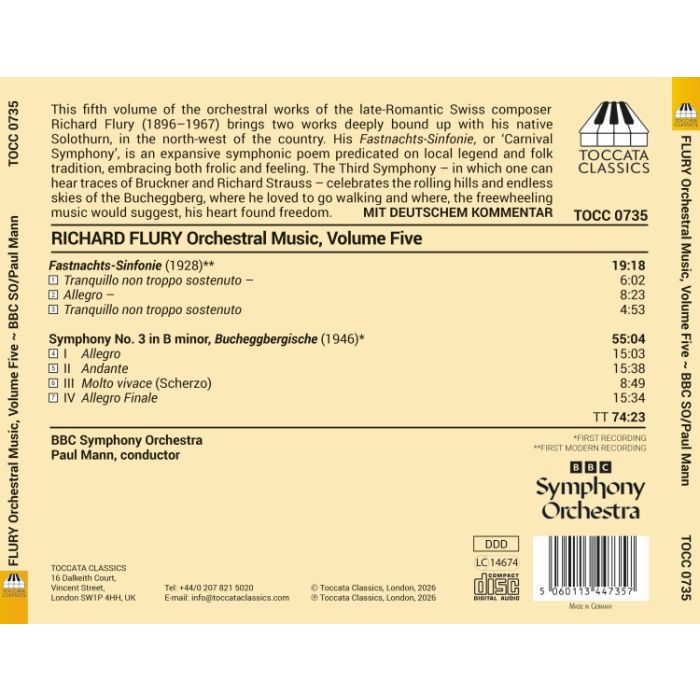 Flury: Orchestral Music Vol. 5 - slide-1