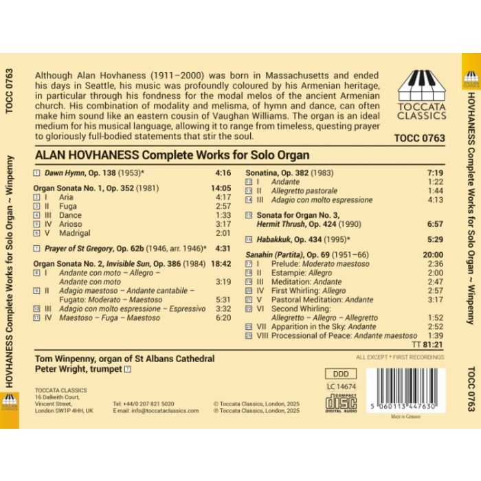 Hovhaness: Complete Works for Solo Organ - slide-1