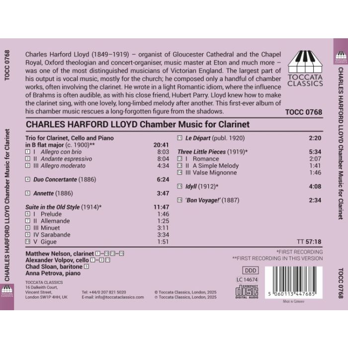 Lloyd: Chamber Music for Clarinet - slide-1