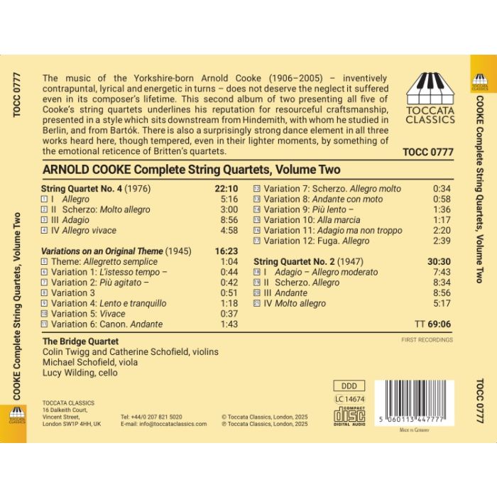 Cooke: Complete String Quartets Vol. 2 - slide-1