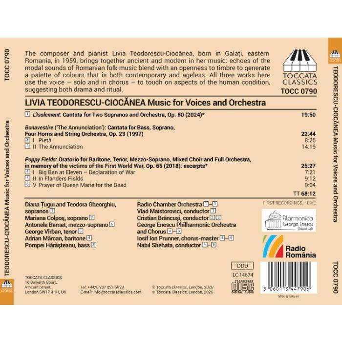 Teodorescu-Ciocănea: Music for Voices and Orchestra - slide-1