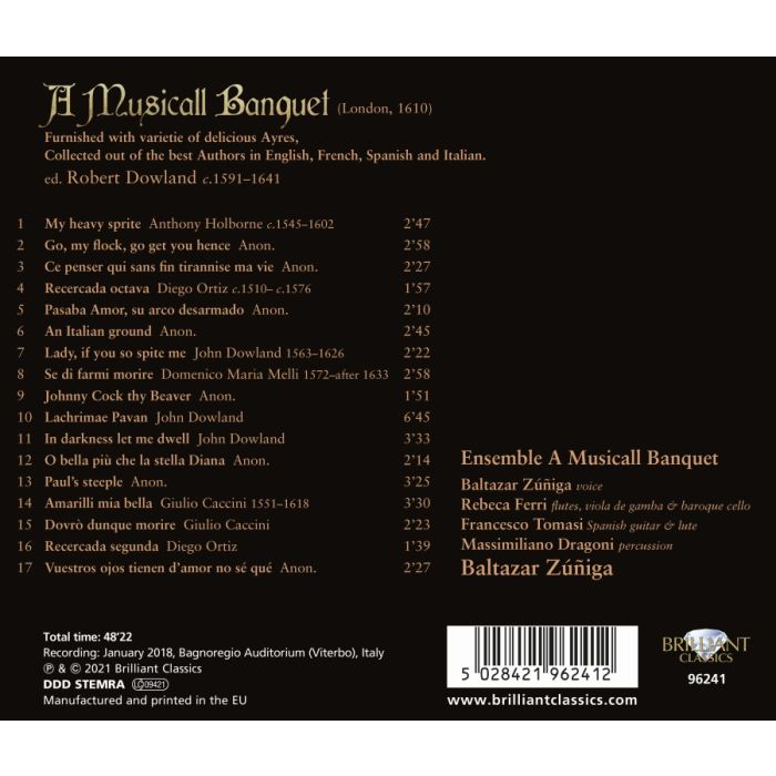 Robert Dowland's A Musicall Banquet - slide-1