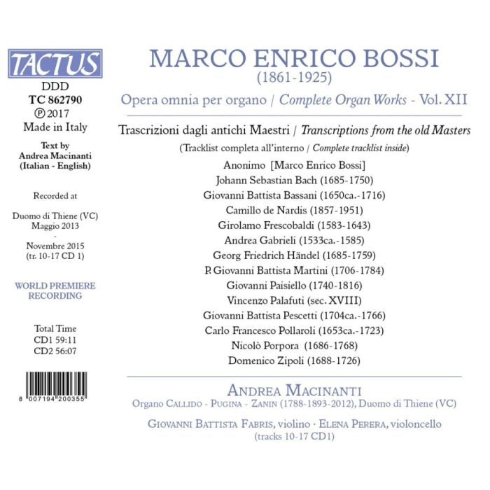 Bossi: Complete Organ Works Vol. 12 - slide-1