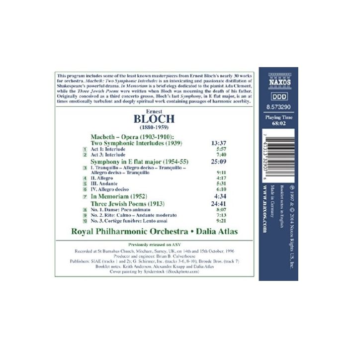 Bloch: Symphony in E flat major; Macbeth - Two Interludes; Three Jewish Poems; In memoriam - slide-1