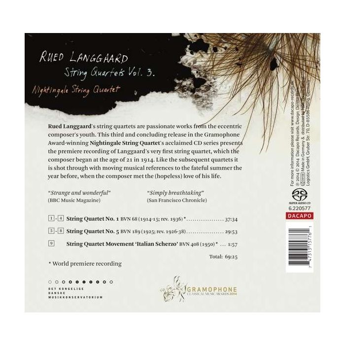 Langgaard: String Quartets Vol. 3 - slide-1