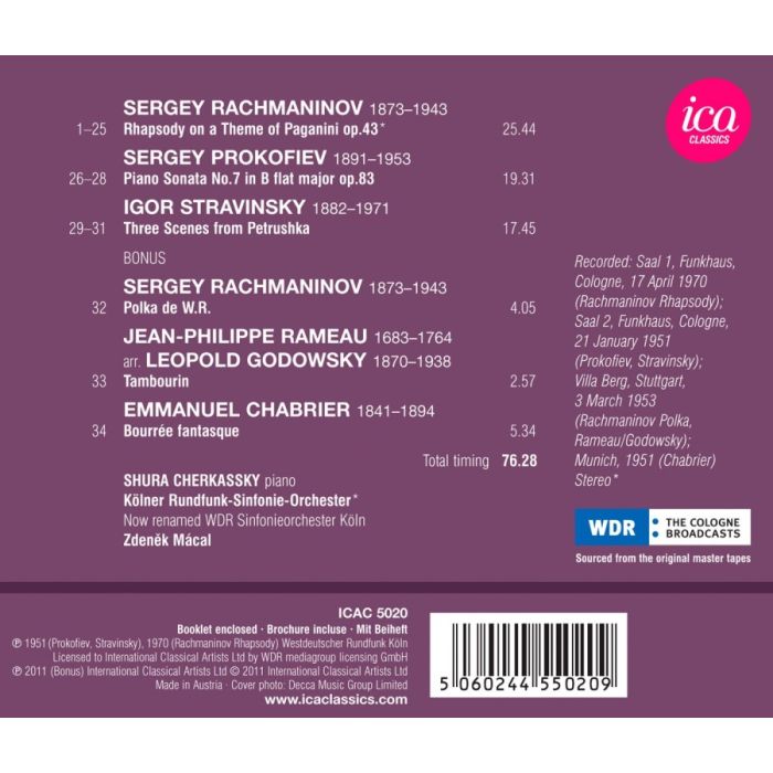 Rachmaninov: Rhapsody on a Theme of Paganini, Prokofiev: Piano Sonata No. 7, Stravinsky: Three Scenes from Petrushka - slide-1