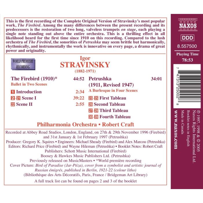 STRAVINSKY: The Firebird, Petrushka - slide-1