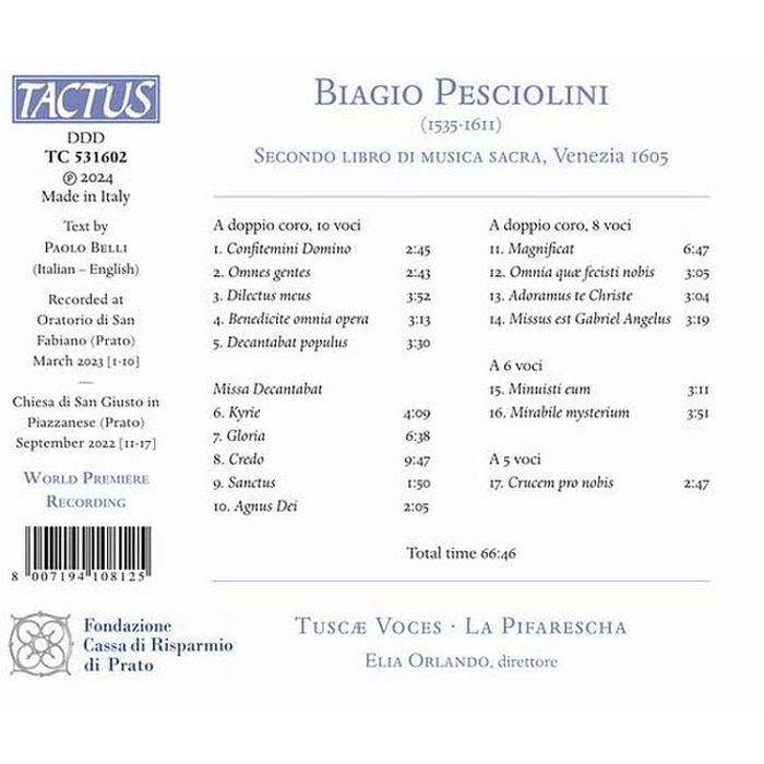 Pesciolini: Secondo Libro di Musica Sacra - slide-1