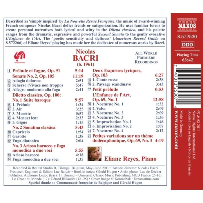 BACRI: Piano Music - slide-1