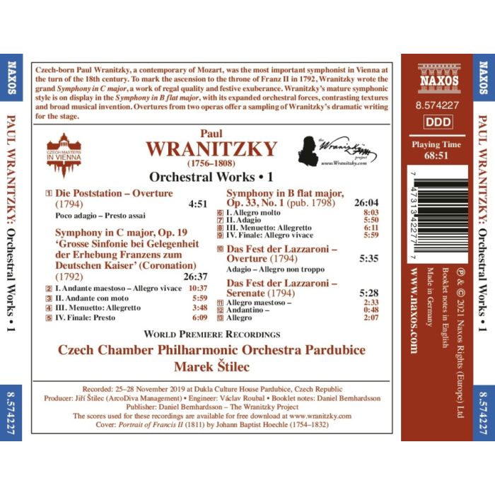 Wranitzky: Orchestral Works Vol. 1 - slide-1