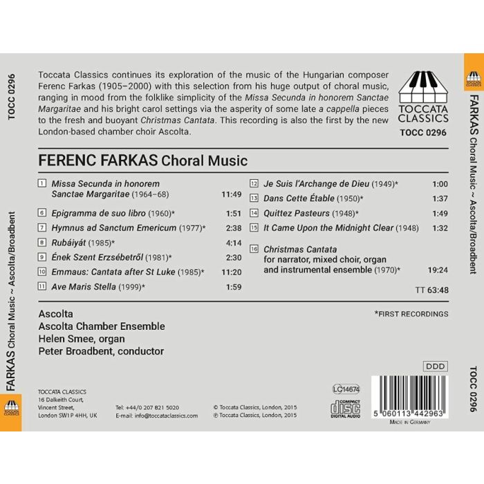 Farkas: Choral Music - slide-1