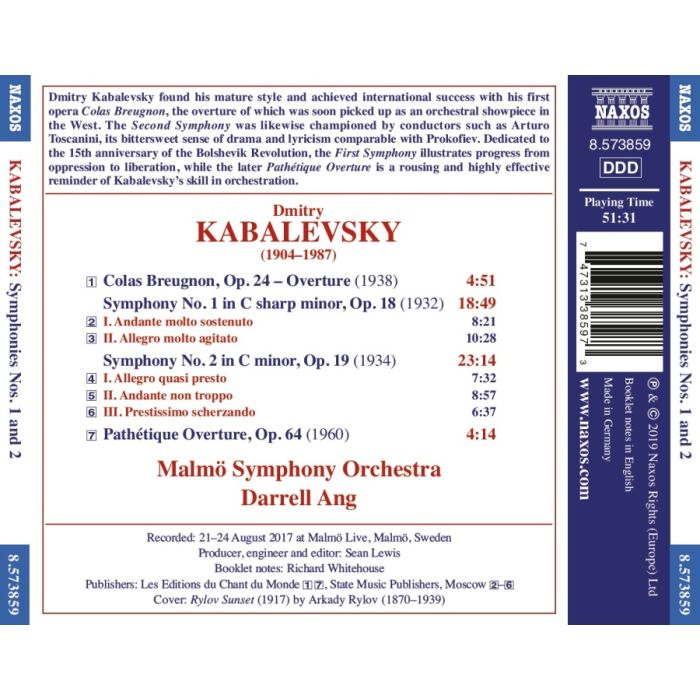 Kabalevsky: Symphonies Nos. 1 and 2 - slide-1