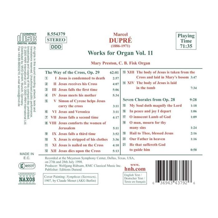 DUPRE:  Works for organ vol.11 - slide-1