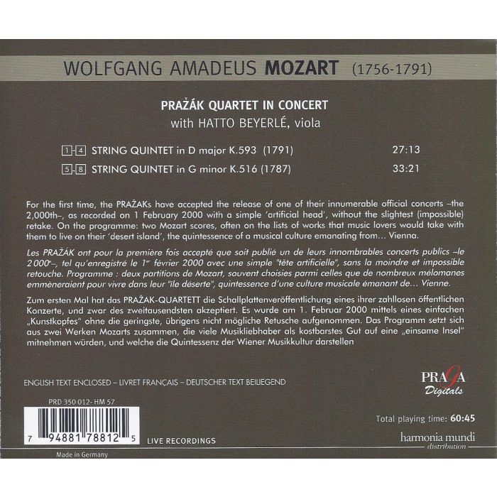 Mozart: String Quintets, K516 & K 593 - slide-1