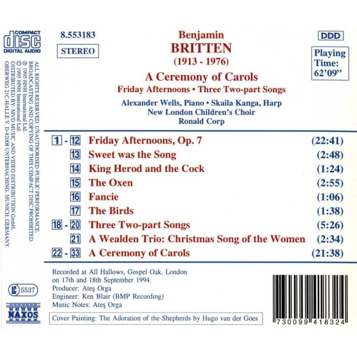 BRITTEN: A Ceremony of Carols - slide-1
