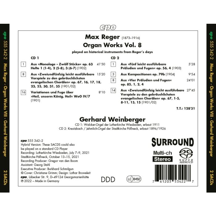 Reger: Organ Works Vol. 8 - slide-1