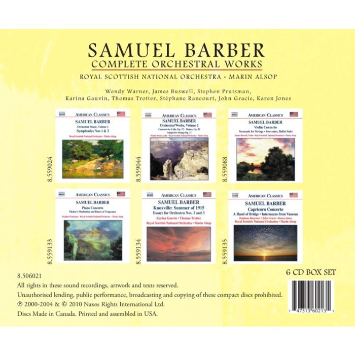 Barber: Complete Orchestral Works - slide-1