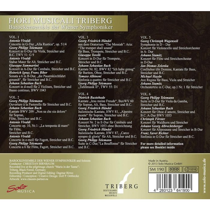 Fiori Musicali Triberg Vol. 1 - Vol. 6: Handel, Bach, Teleman, Vivaldi - slide-1