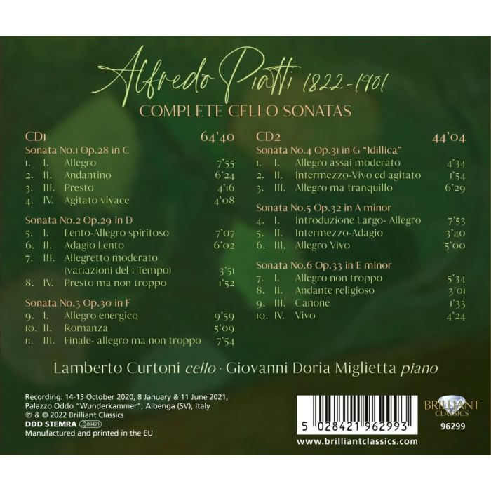 Piatti: Complete Cello Sonatas - slide-1