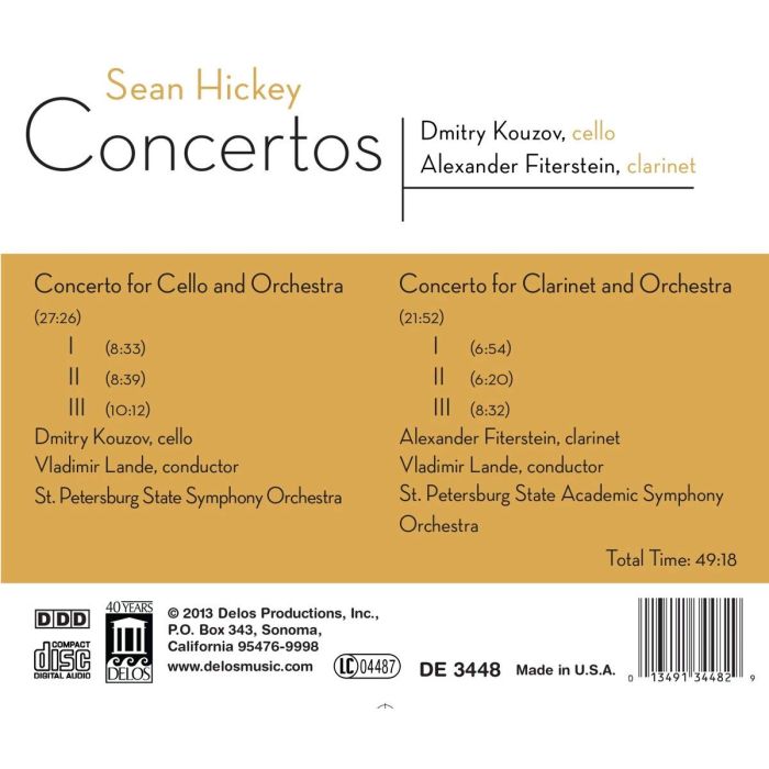 Hickey: Cello and Clarinet Concertos - slide-1