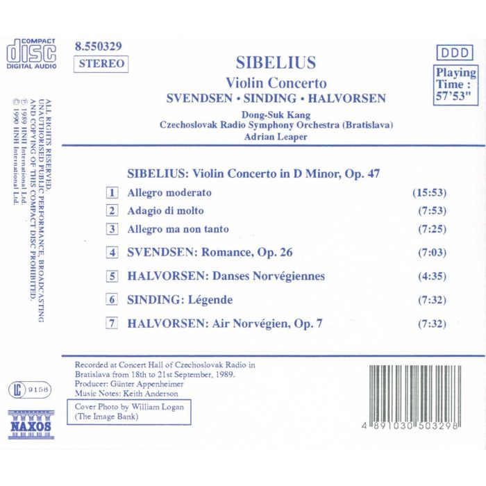 Sibelius: Violin Concerto / SINDING: Legende / HALVORSEN: Norwegian Dances - slide-1
