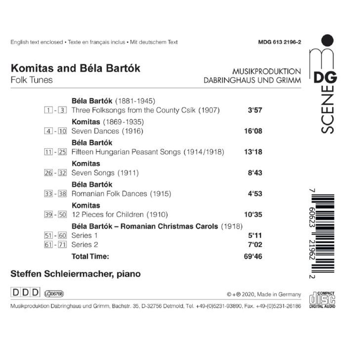Komitas/Bartók: Folk Tunes - slide-1