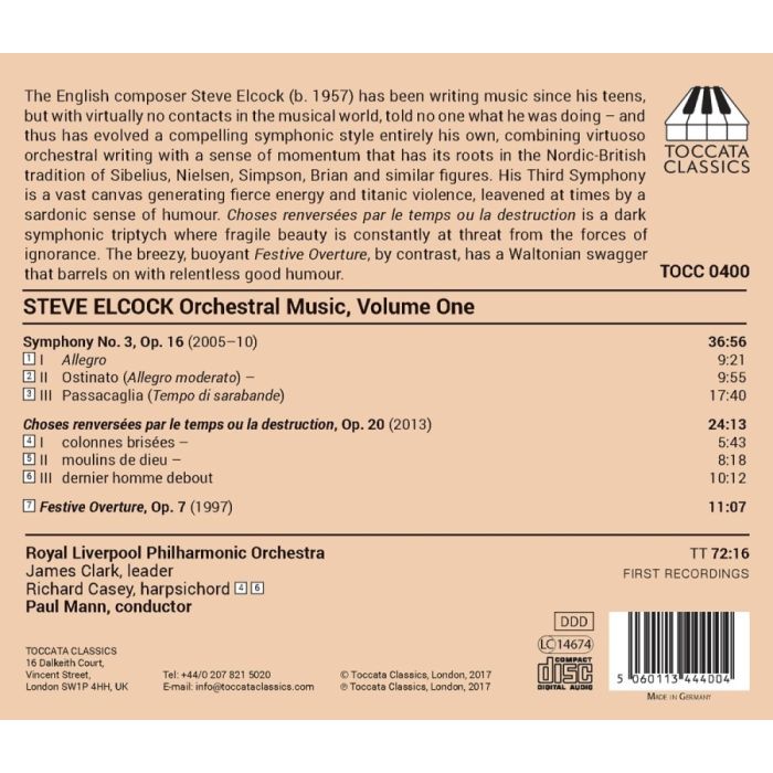Elcock: Orchestral Music Vol. 1 - slide-1