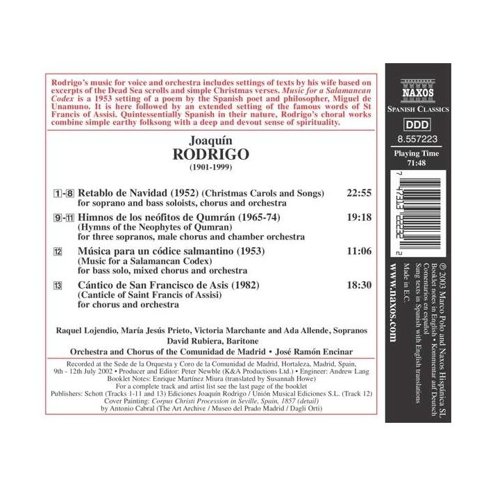 RODRIGO: Retablo de Navidad (Complete Orchestral Works, Vol. 7) - slide-1
