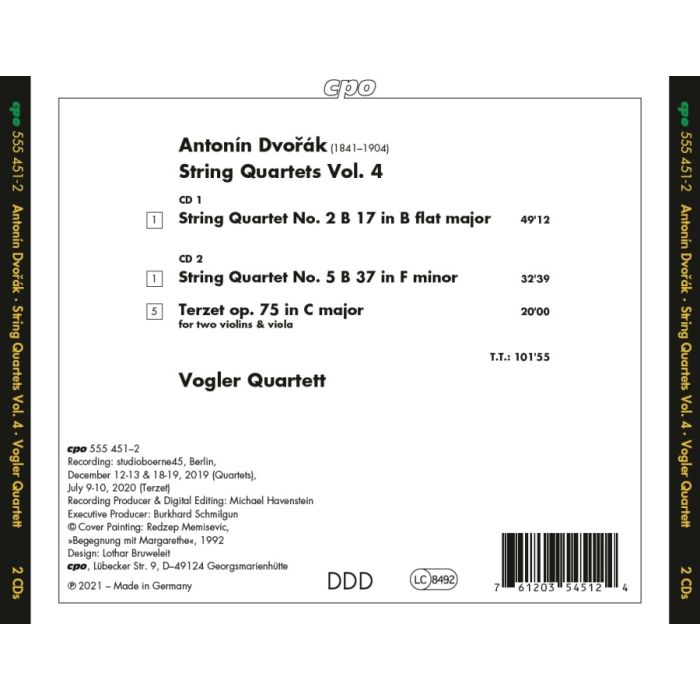 Dvorak: String Quartets Vol. 4 - slide-1
