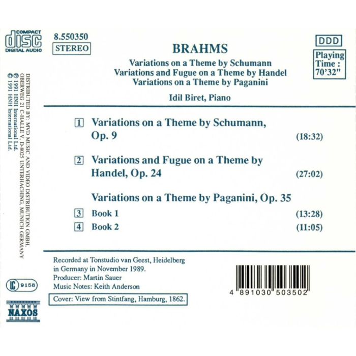 Brahms: Variations, Opp. 9, 24 and 35 - slide-1
