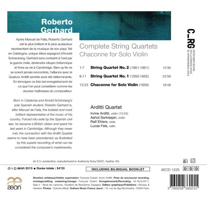 Gerhard: Complete String Quartets & Chaconne for Solo Violin - slide-1
