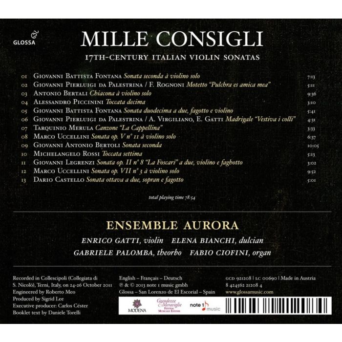 Mille consigli - 17th-century Italian Violin Sonatas - slide-1
