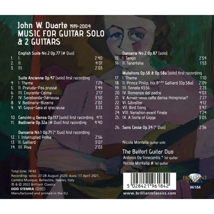 Duarte: Music for Guitar Solo and for 2 Guitars, Vol. 1 - slide-1