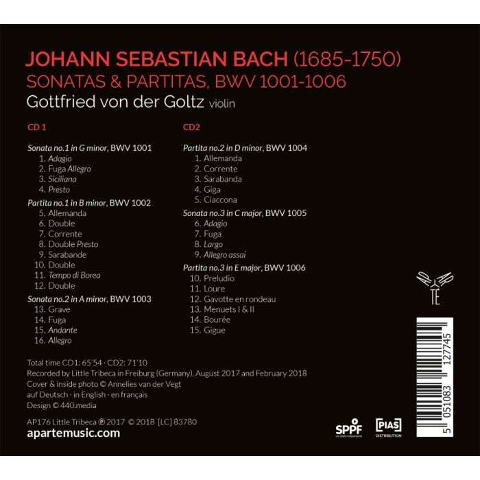 Bach: Sonatas and Partitas for solo violin BWV1011-1006 - slide-1