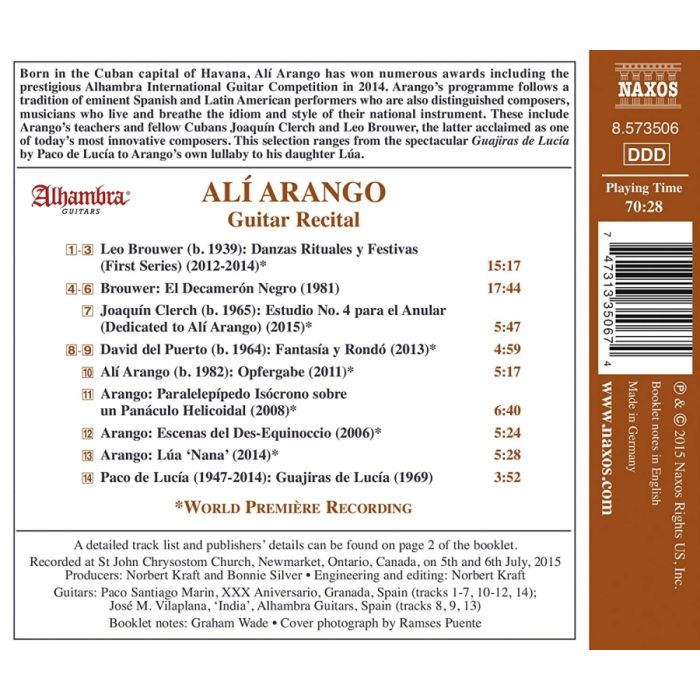 Alí Arango Guitar Laureate Recital, 2014 Winner ‘Alhambra’ International Guitar Competition - slide-1