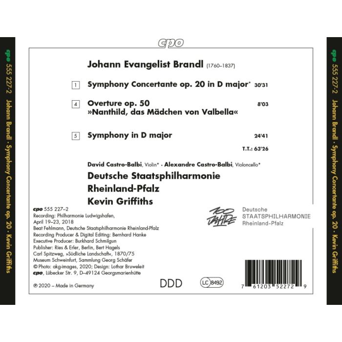 Brandl: Symphony Concertante; Symphony in D - slide-1