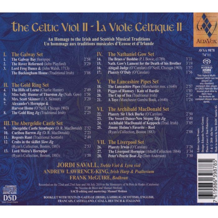 The Celtic Viol Volume II - treble Viol and lyra Viol - Airs and Dances by O’Carolan, etc., Traditional Irish & Scottish (SACD) - slide-1