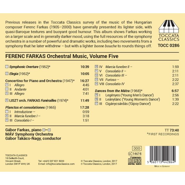 Farkas: Orchestral Music Vol. 5 - slide-1