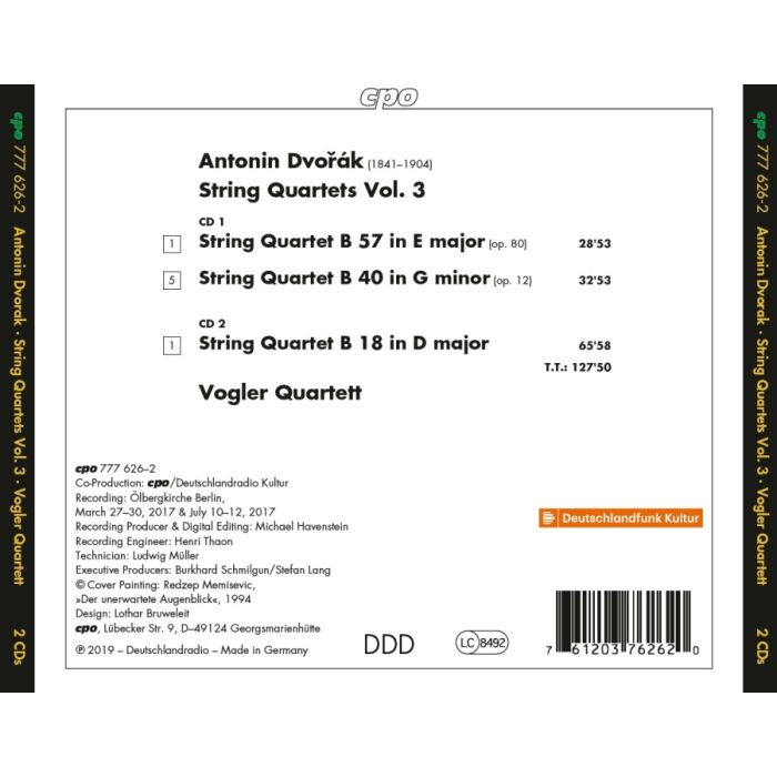 Dvorak: String Quartets Vol. 3 - slide-1