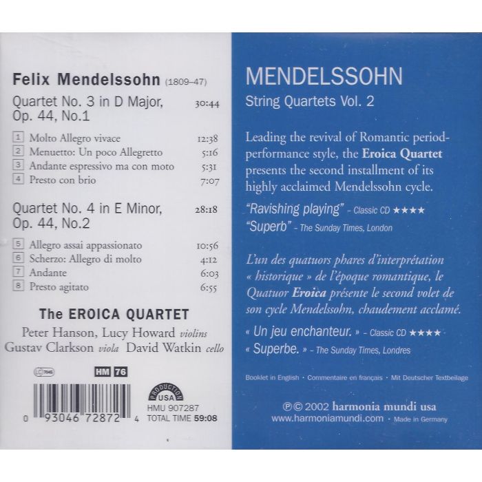 Mendelsohn: Quartets Vol. 2 - slide-1