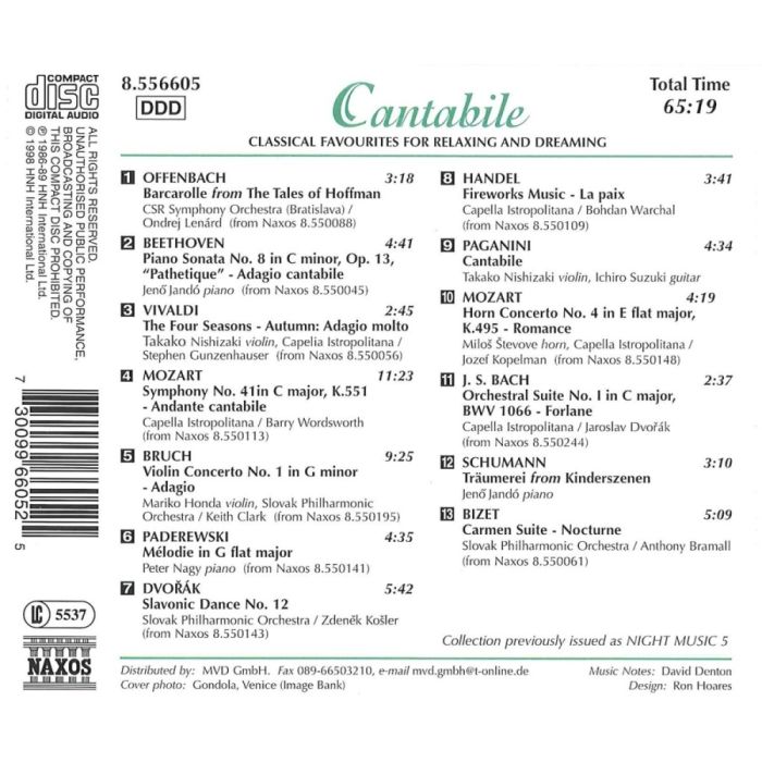 CANTABILE - Classical Favourites for Relaxing and Dreaming - slide-1