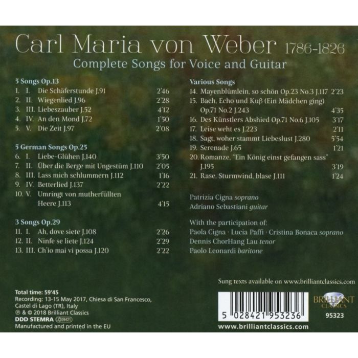 Weber: Complete Songs for Voice and Guitar - slide-1