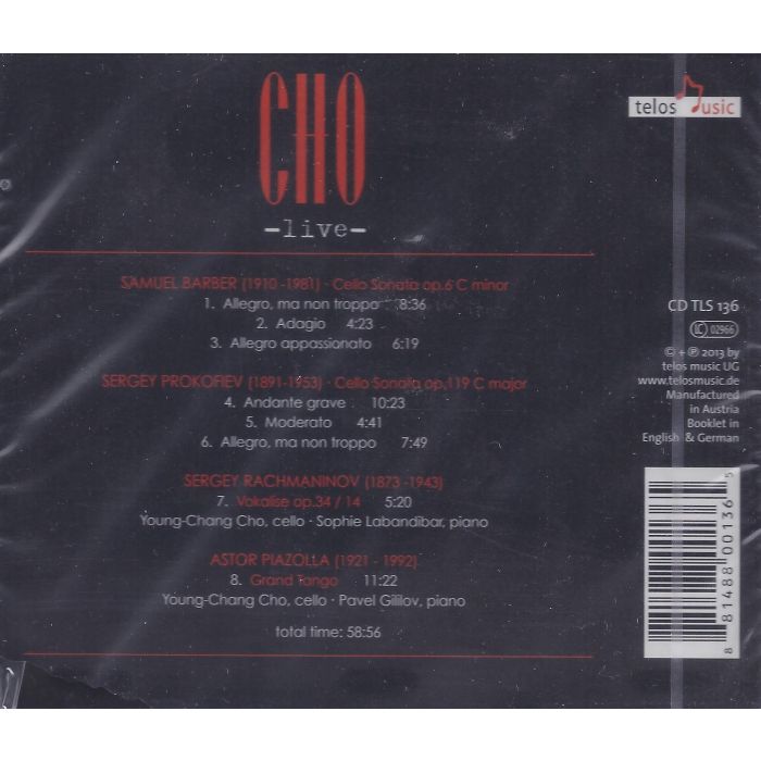 Cho - live: Barber, Prokofiev, Rachmaninov, Piazolla - slide-1