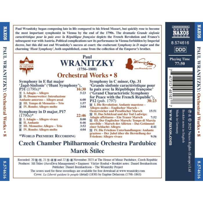 Wranitzky: Orchestral Works Vol. 8 - slide-1